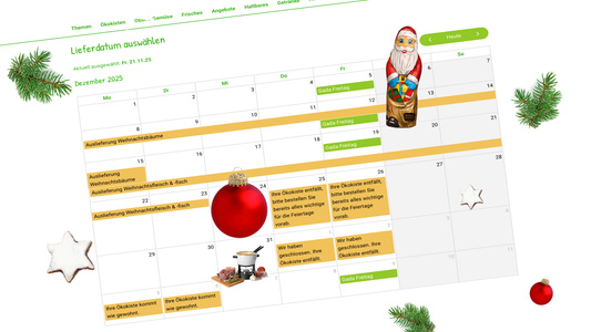 Infos zu Ihrer Weihnachtsbestellung