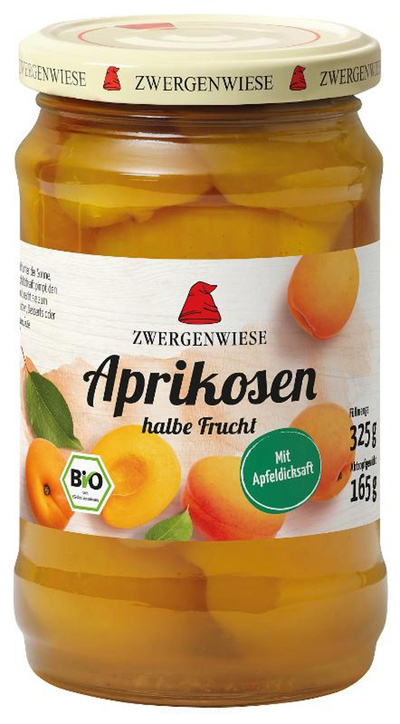 Produktfoto zu Aprikosen halbiert im Glas 325 g