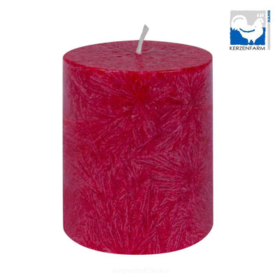 Produktfoto zu Stearin Stumpenkerze rot 75x64