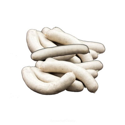 Produktfoto zu Putenbratwurst, weiß, fein, 12 Stück Packung ca.400g