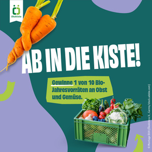 Jetzt gewinnen: 10x Bio-Jahresvorrat Obst und Gemüse