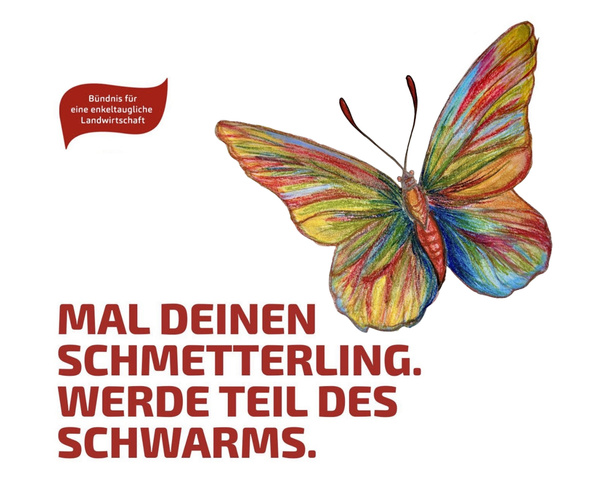 Mal deinen Schmetterling. Werde Teil des Schwarms