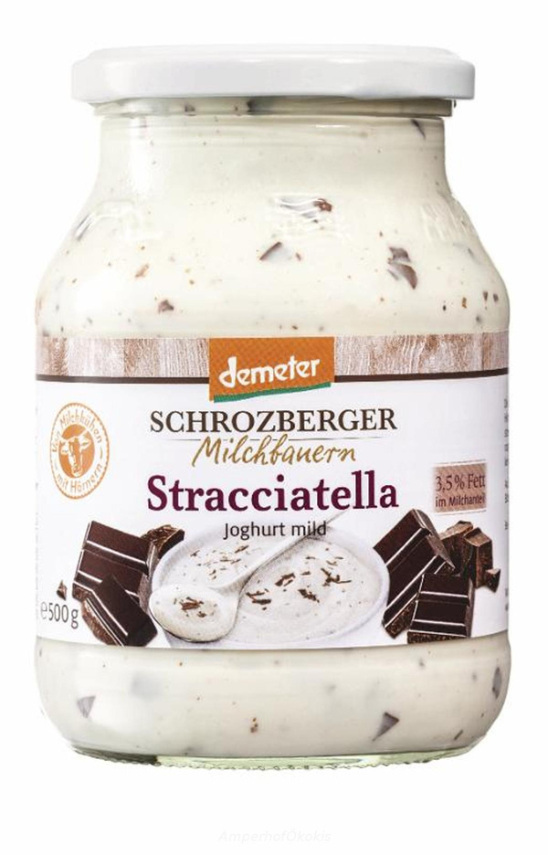 Produktfoto zu Demeter Joghurt Stracciatella 500g Glas 3,5%  Fett
