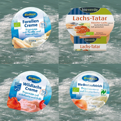 Fischcremes und Frischkäse mit Fisch