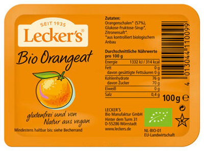 Produktfoto zu Orangeat gewürfelt 100 g