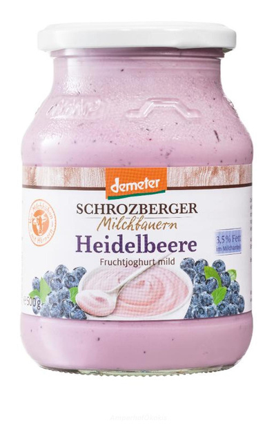 product photo for Demeter Joghurt Heidelbeere 500g 3,8% Fett