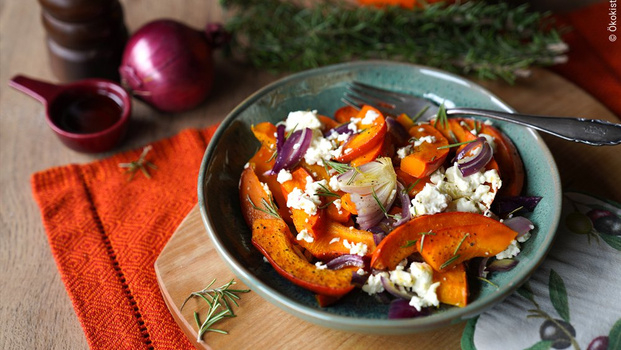 Rezeptbild für Ofen-Kürbis mit Feta