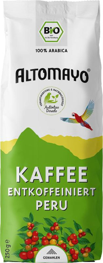 Produktfoto zu Altomayo Kaffee entkoffeiniert gemahlen 250 g