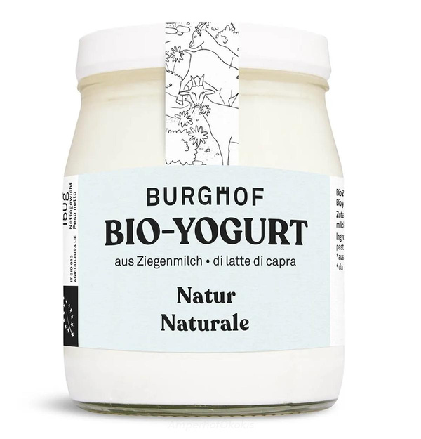 Produktfoto zu Ziegenjoghurt Natur 150g kein Pfandglas Hofkäserei Burghof